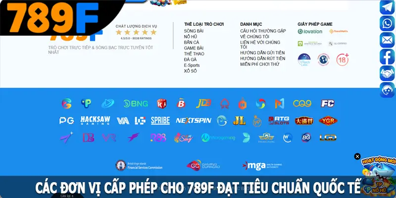Các đơn vị cấp phép cho 789F đạt tiêu chuẩn quốc tế