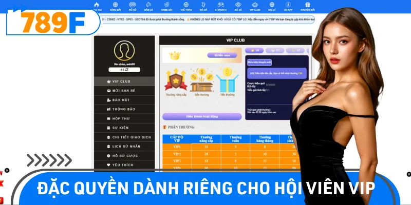 Nhiều đặc quyền hấp dẫn dành riêng cho hội viên VIP 789F